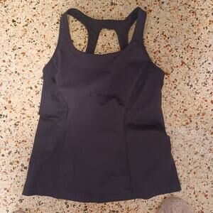 LULULEMON Racerback TANK TOP Womens sz 8 Black Athletic EUC